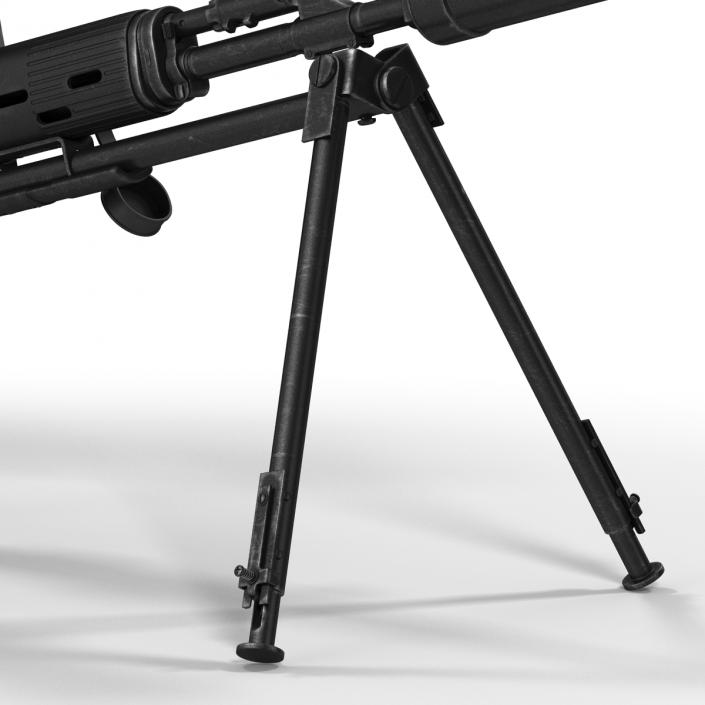 3D Bullpup Sniper Rifle Dragunov SVU model