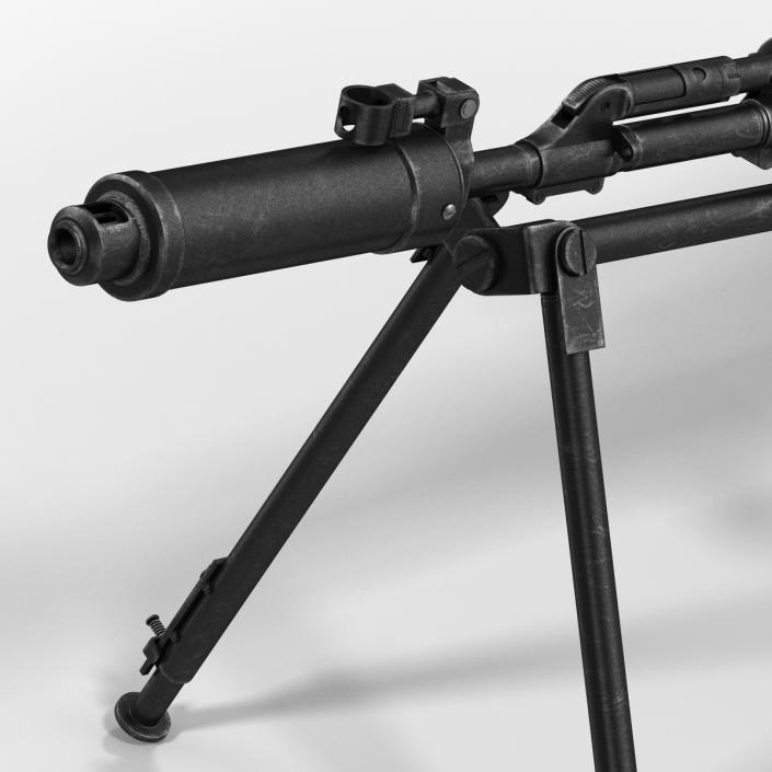 3D Bullpup Sniper Rifle Dragunov SVU model