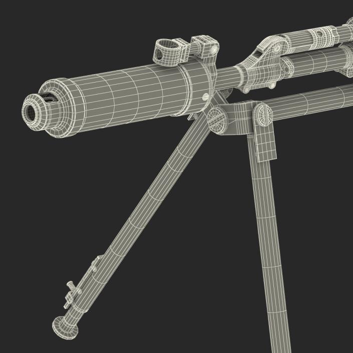 3D Bullpup Sniper Rifle Dragunov SVU model