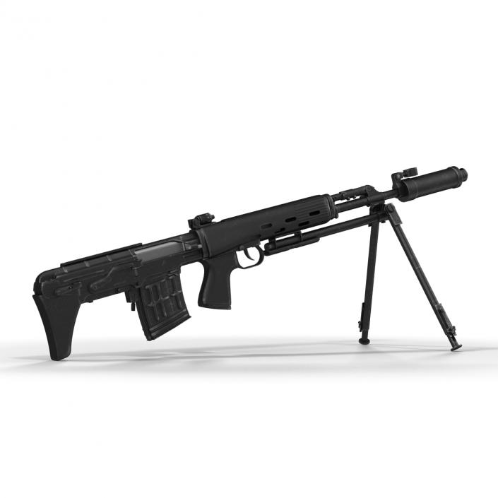 3D model Bullpup Sniper Rifle Dragunov SVU 2