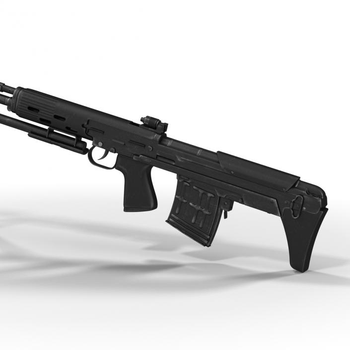 3D model Bullpup Sniper Rifle Dragunov SVU 2