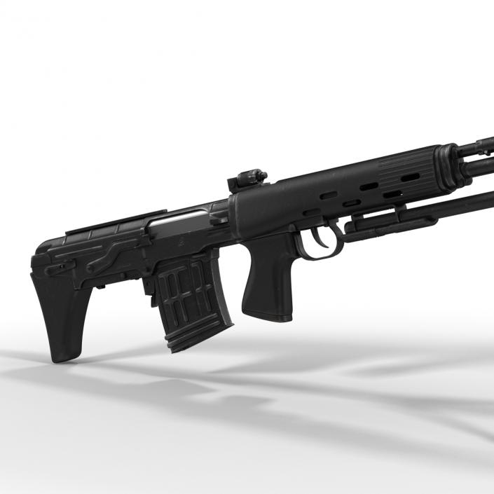 3D model Bullpup Sniper Rifle Dragunov SVU 2