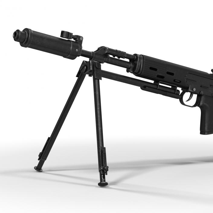 3D model Bullpup Sniper Rifle Dragunov SVU 2