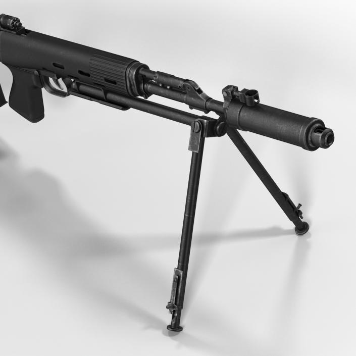 3D model Bullpup Sniper Rifle Dragunov SVU 2