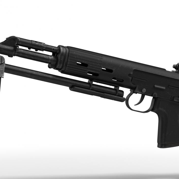 3D model Bullpup Sniper Rifle Dragunov SVU 2