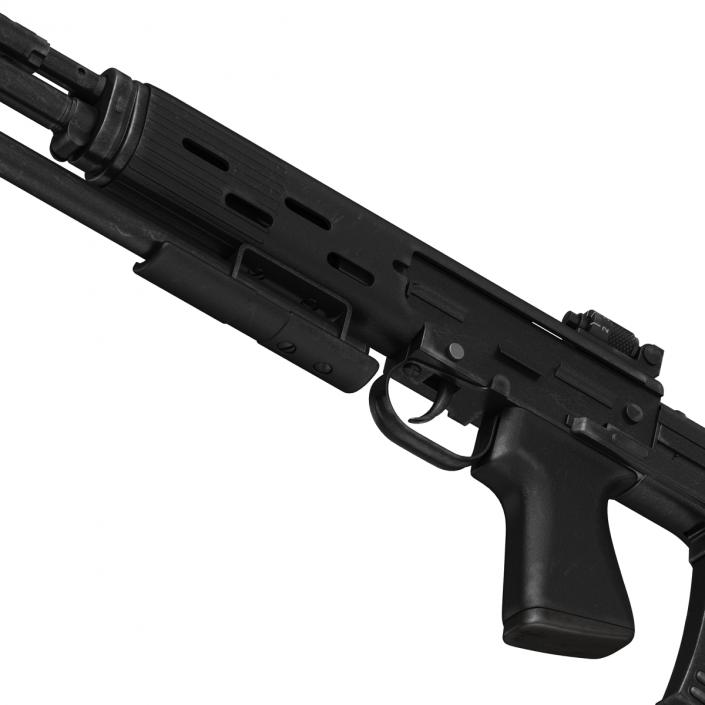 3D model Bullpup Sniper Rifle Dragunov SVU 2