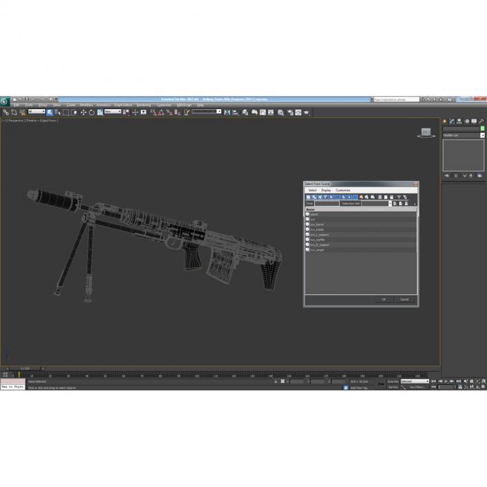 3D model Bullpup Sniper Rifle Dragunov SVU 2