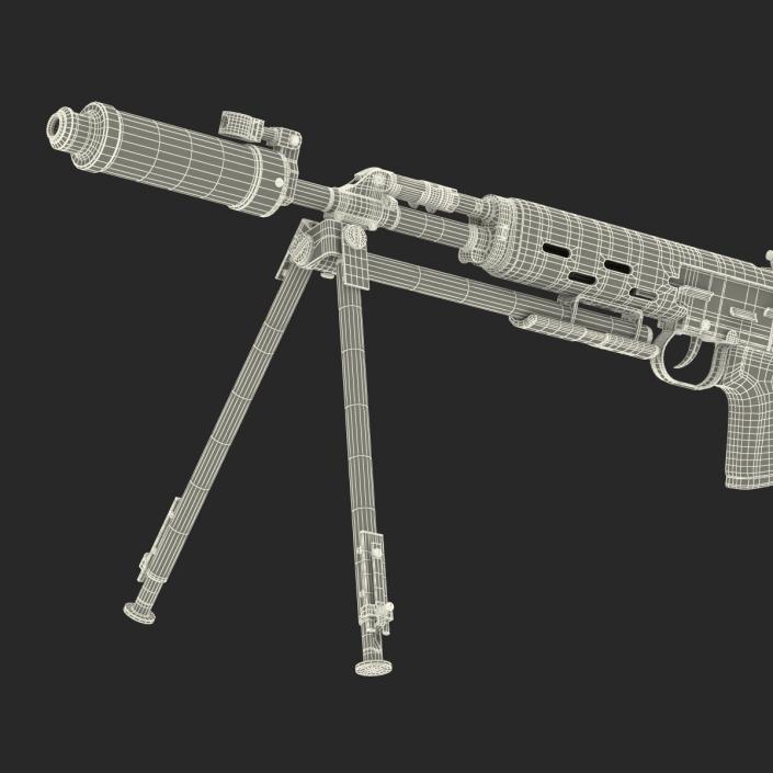 3D model Bullpup Sniper Rifle Dragunov SVU 2