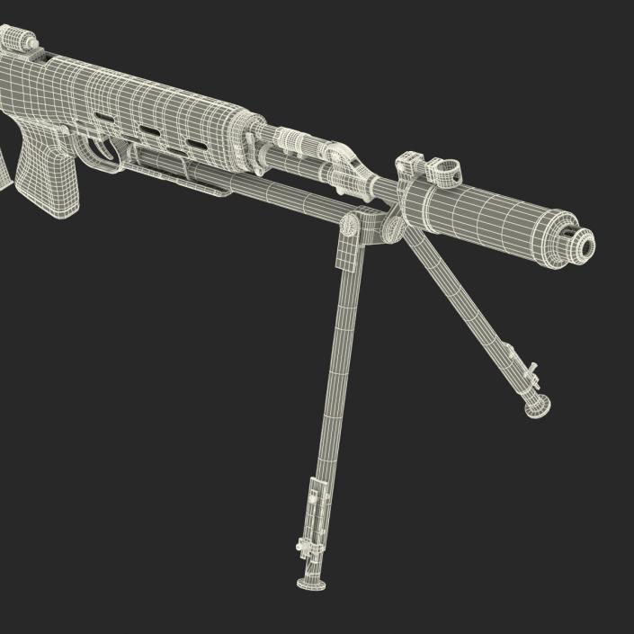 3D model Bullpup Sniper Rifle Dragunov SVU 2