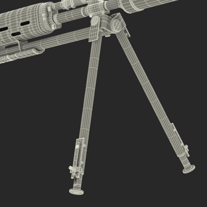 3D model Bullpup Sniper Rifle Dragunov SVU 2