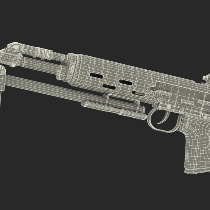 3D model Bullpup Sniper Rifle Dragunov SVU 2