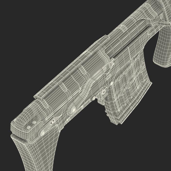 3D model Bullpup Sniper Rifle Dragunov SVU 2