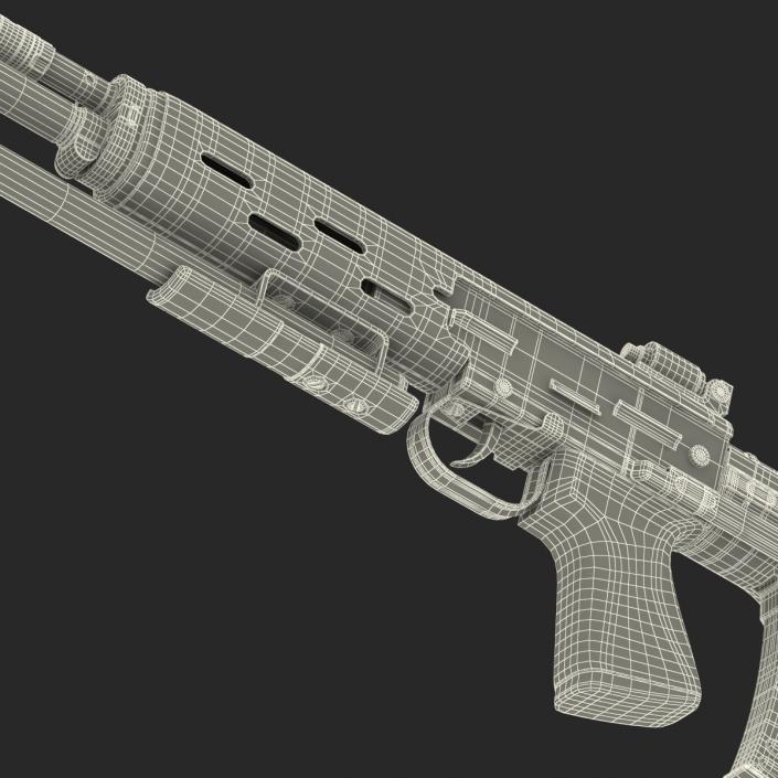 3D model Bullpup Sniper Rifle Dragunov SVU 2