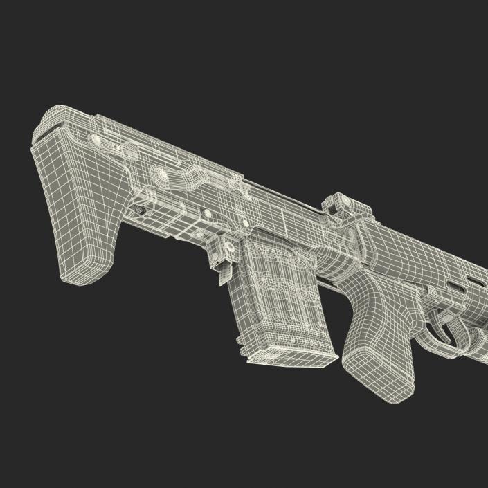 3D model Bullpup Sniper Rifle Dragunov SVU 2