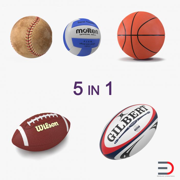 Sport Balls Collection 4 3D model