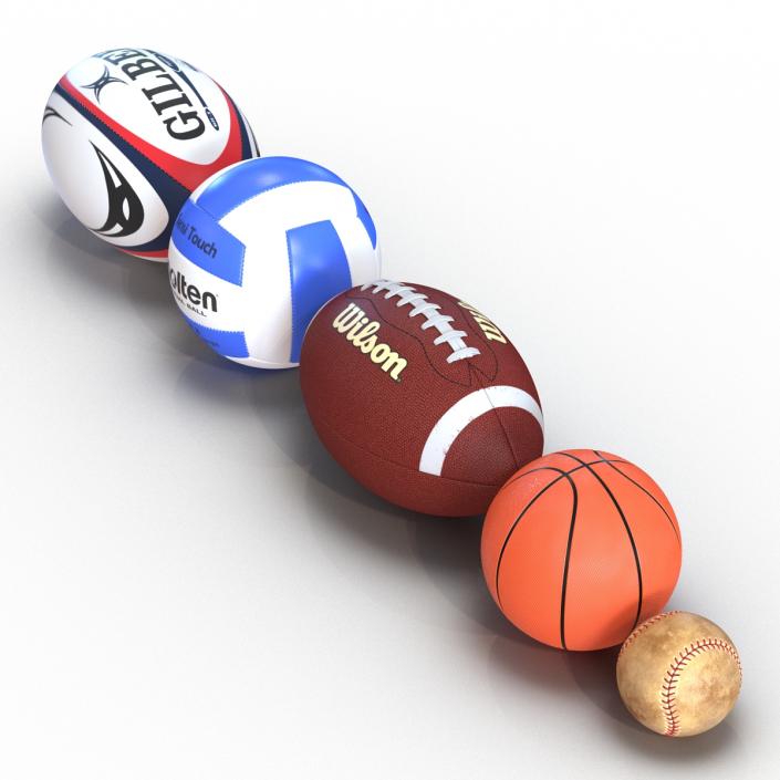 Sport Balls Collection 4 3D model