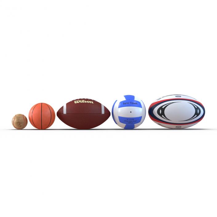 Sport Balls Collection 4 3D model