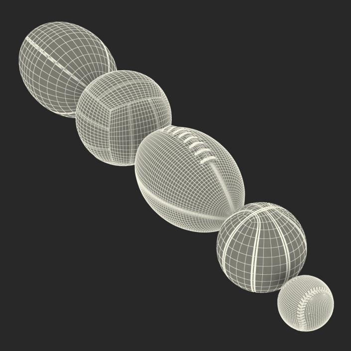 Sport Balls Collection 4 3D model