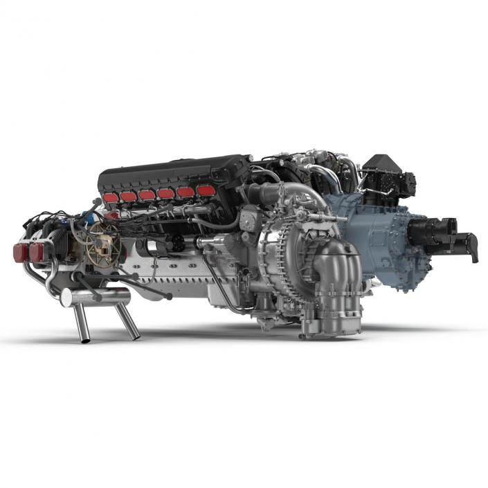 3D Piston Aircraft Engines Collection 2