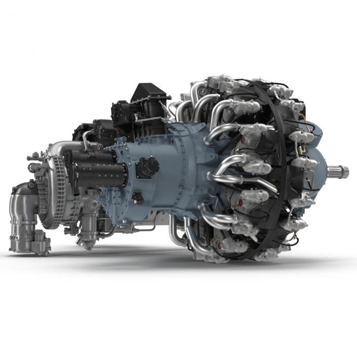 3D Piston Aircraft Engines Collection 2