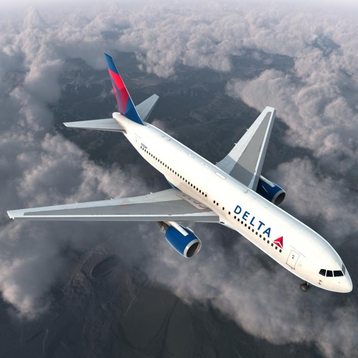 3D model Boeing 767-200 Delta Air Lines