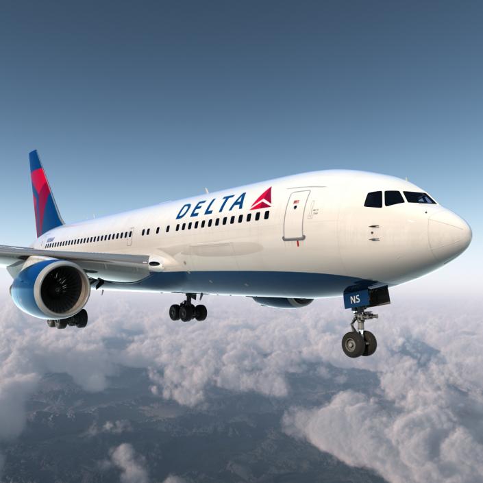 3D model Boeing 767-200 Delta Air Lines