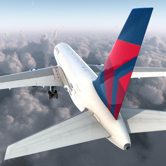 3D model Boeing 767-200 Delta Air Lines