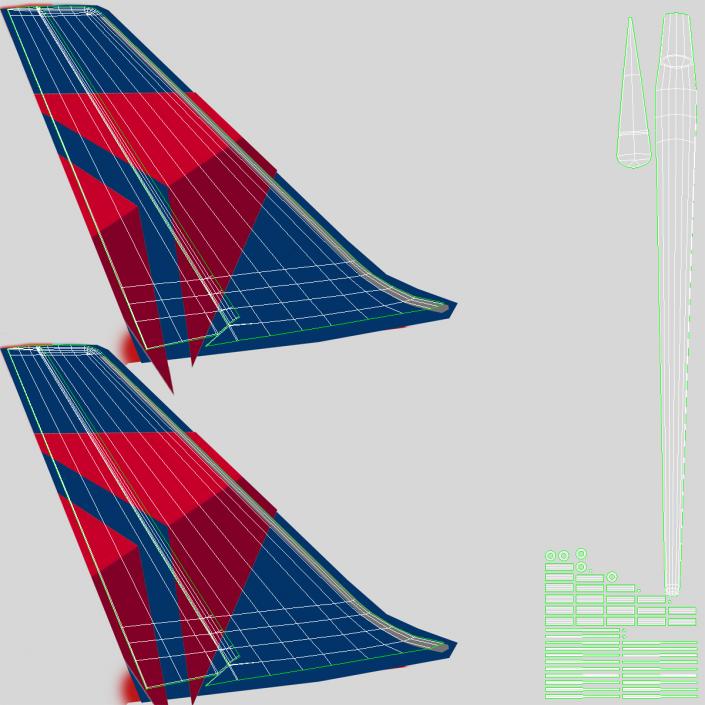 3D model Boeing 767-200 Delta Air Lines