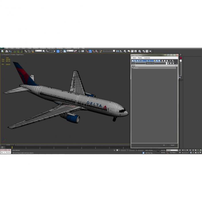 3D model Boeing 767-200 Delta Air Lines