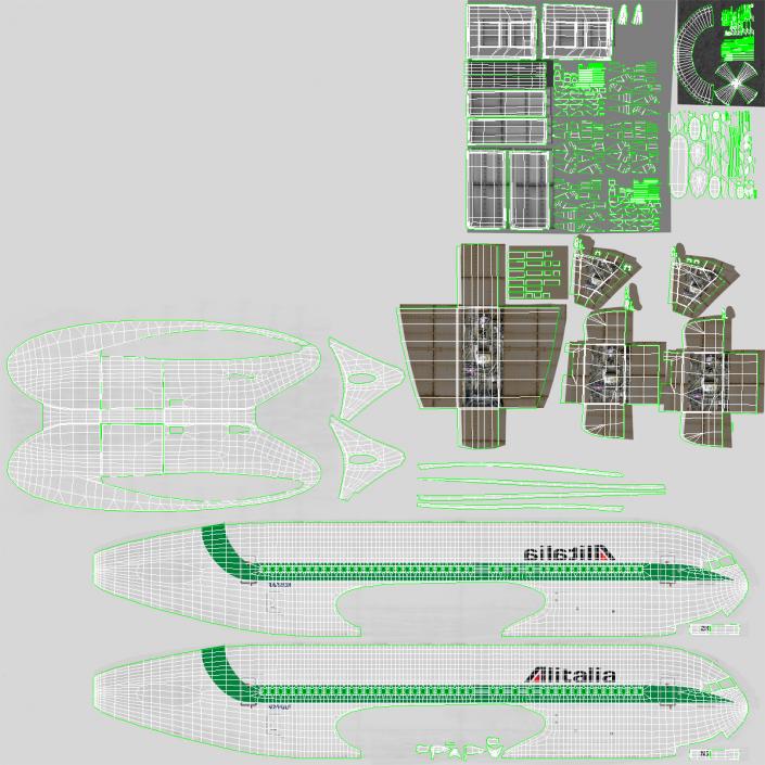 3D Boeing 767-200 Alitalia model