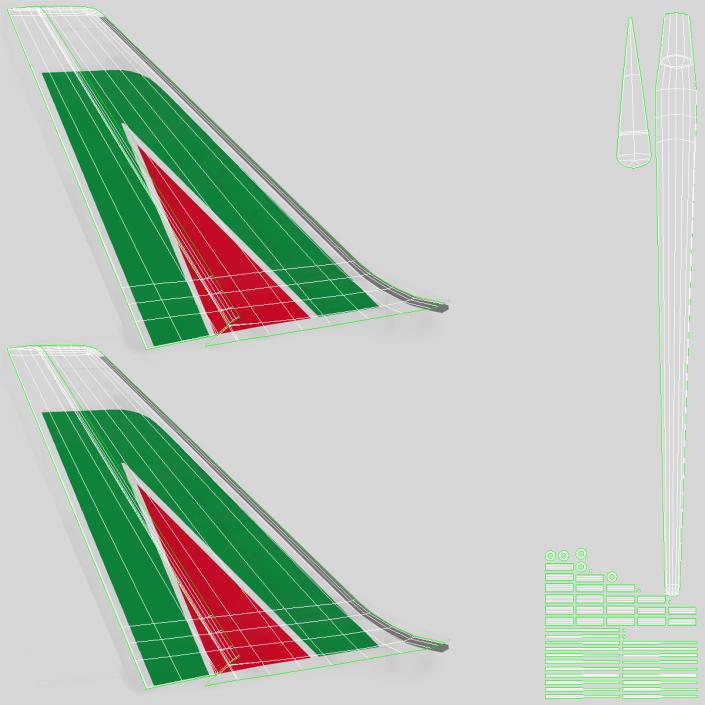 3D Boeing 767-200 Alitalia model