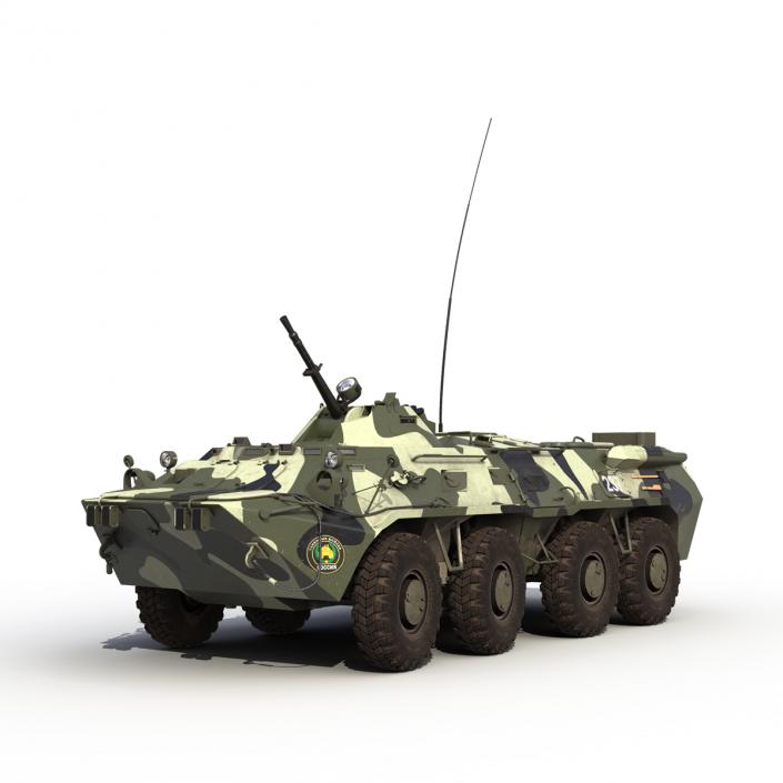 3D BTR 80 Rigged model