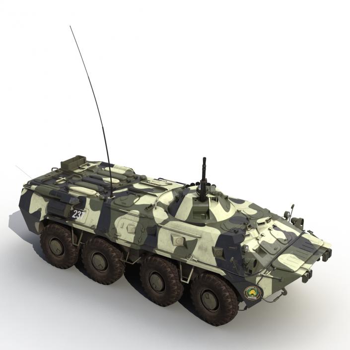 3D BTR 80 Rigged model