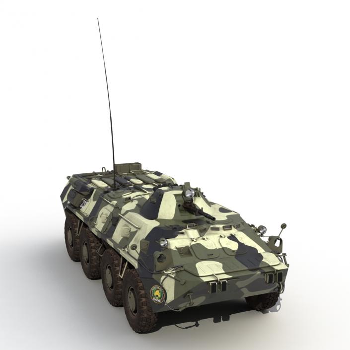 3D BTR 80 Rigged model