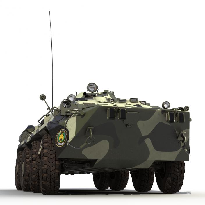 3D BTR 80 Rigged model