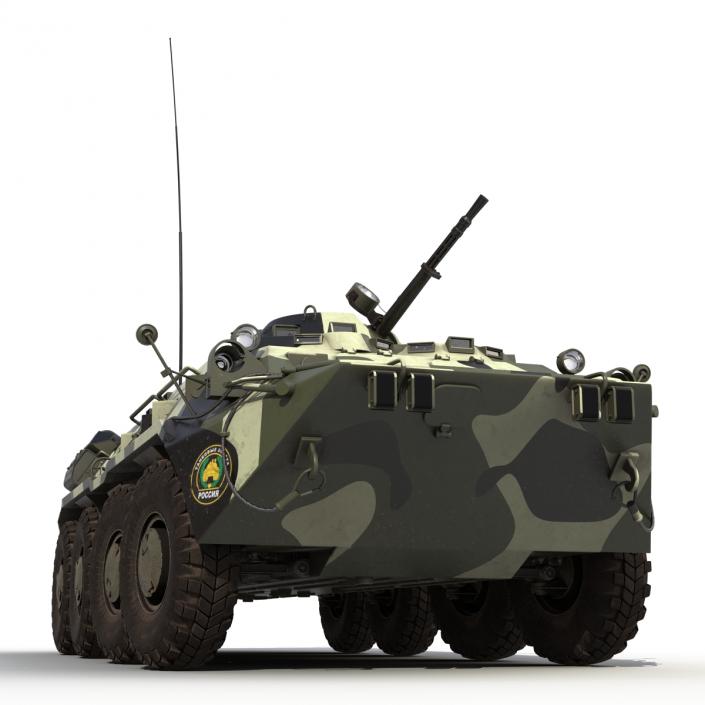 3D BTR 80 Rigged model