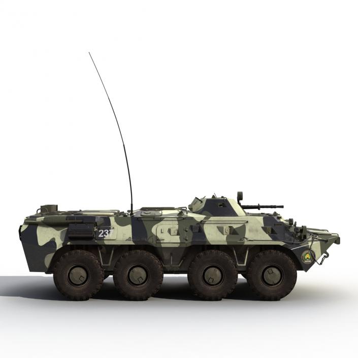 3D BTR 80 Rigged model