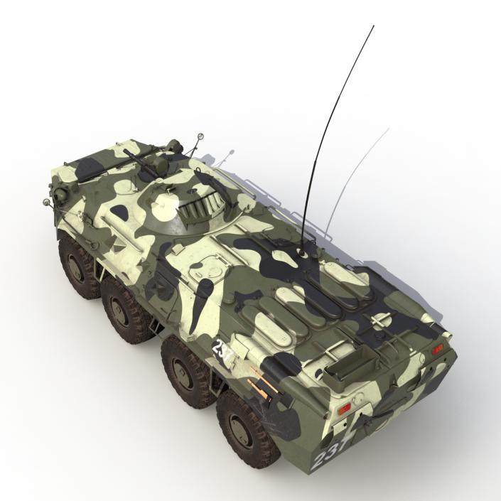 3D BTR 80 Rigged model