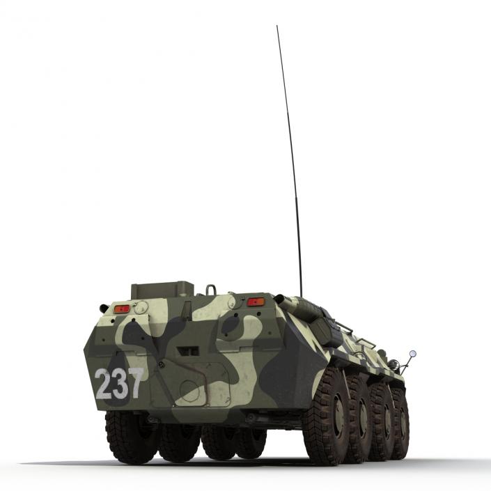 3D BTR 80 Rigged model