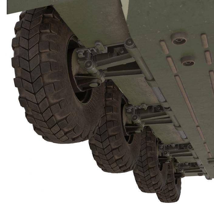 3D BTR 80 Rigged model