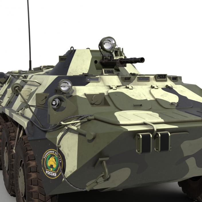 3D BTR 80 Rigged model