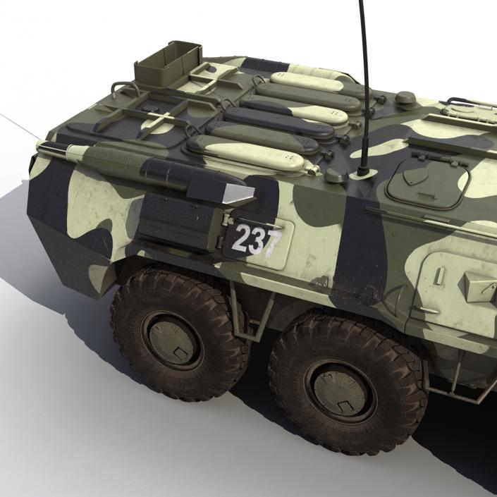 3D BTR 80 Rigged model