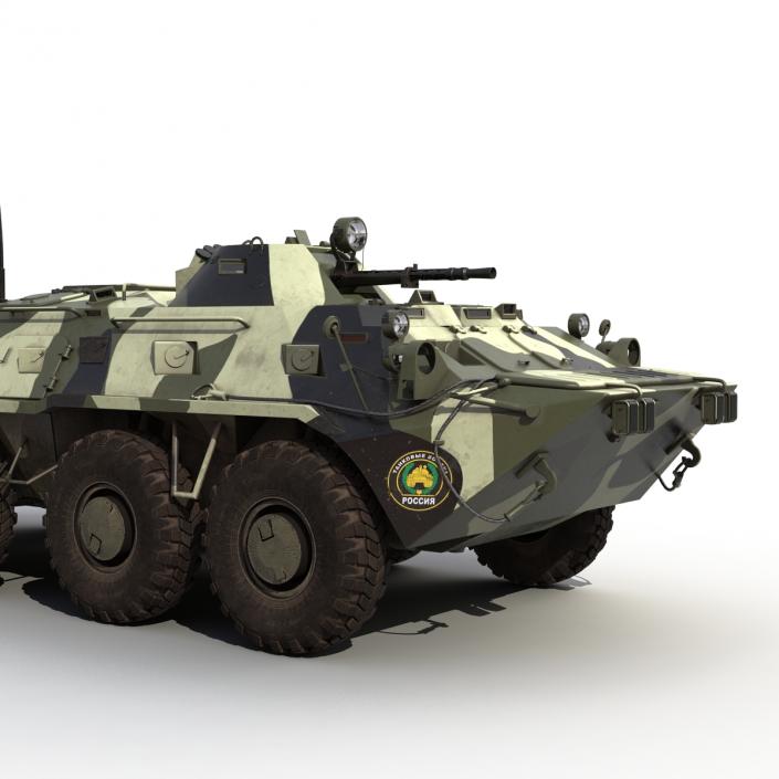 3D BTR 80 Rigged model