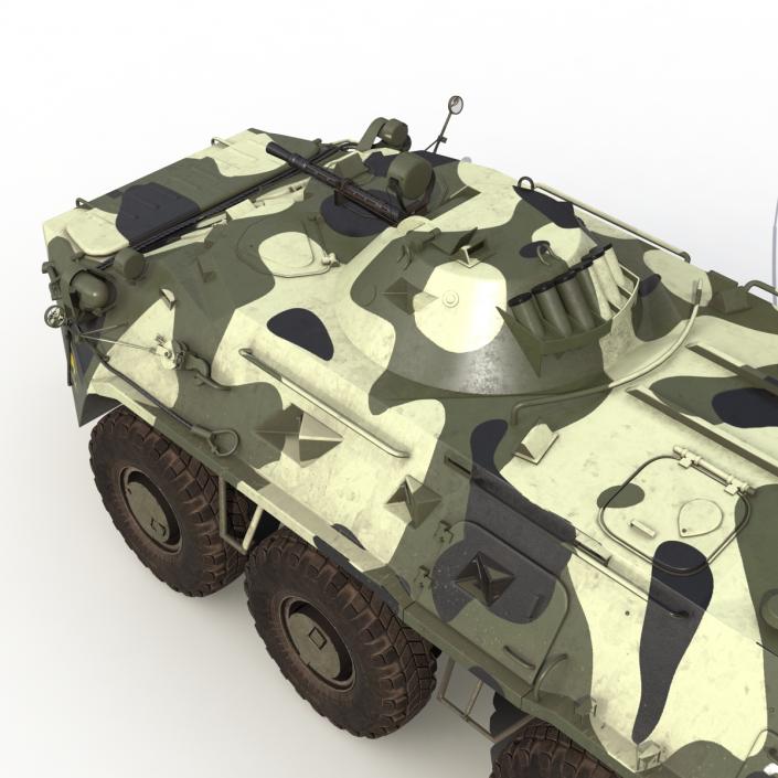 3D BTR 80 Rigged model