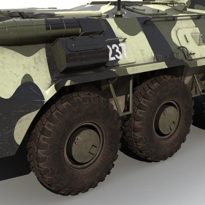 3D BTR 80 Rigged model