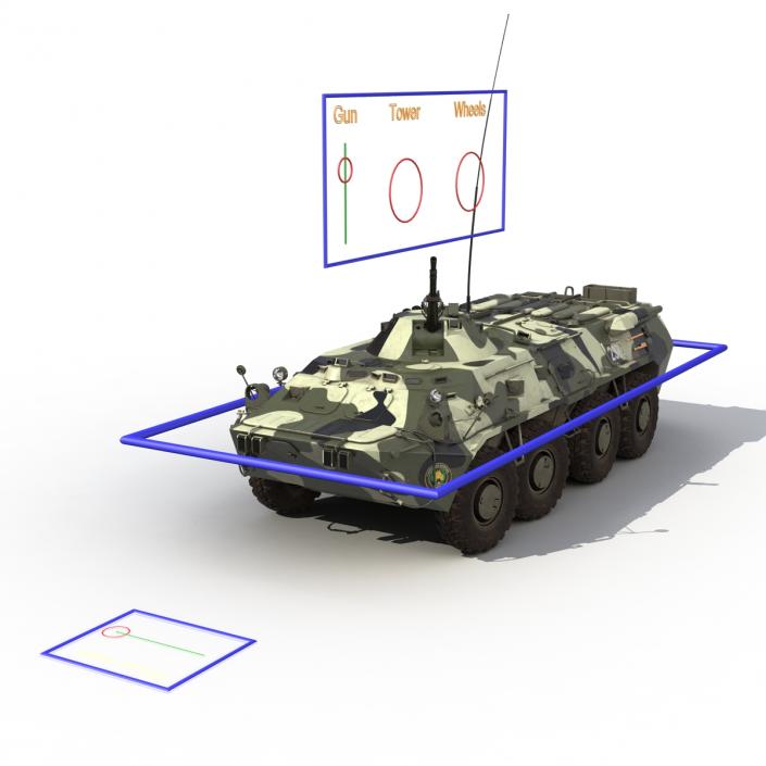 3D Rigged Russian Military Vehicles Collection model