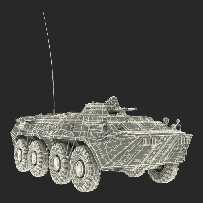 3D BTR 80 Rigged model