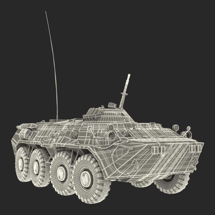 3D BTR 80 Rigged model