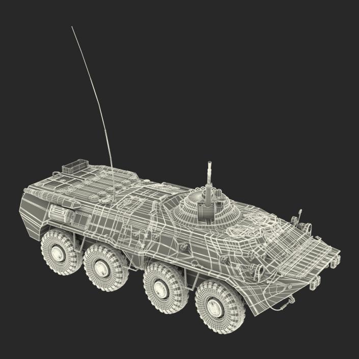 3D BTR 80 Rigged model