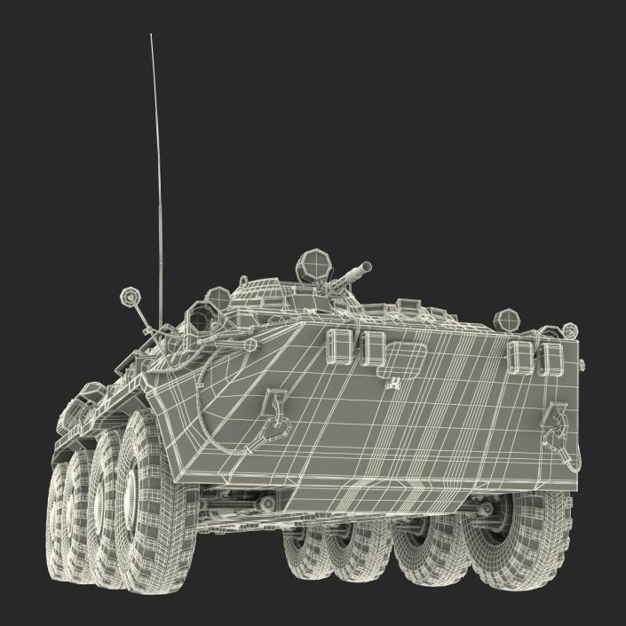 3D BTR 80 Rigged model